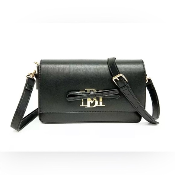 NWT Badgley Mischka Black Bow Clutch Crossbody Bag - Picture 8 of 8